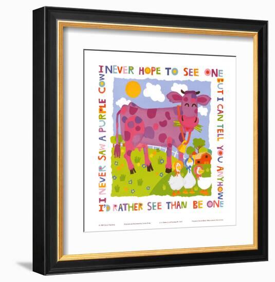 Purple Cow-Cheryl Piperberg-Framed Art Print