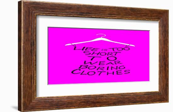 Purple Dress of Words-null-Framed Art Print