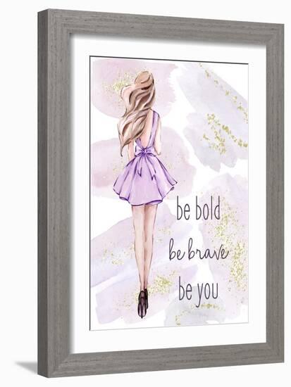 Purple Fashion 1-Kimberly Allen-Framed Art Print