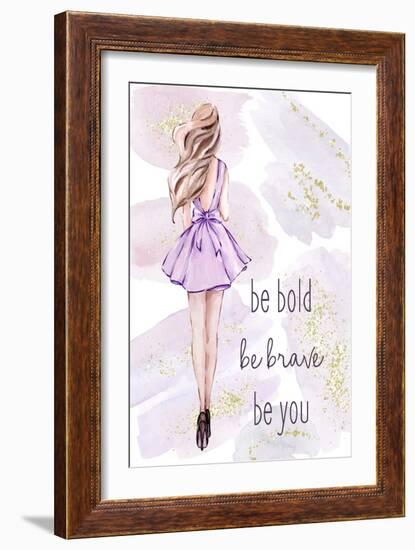 Purple Fashion 1-Kimberly Allen-Framed Art Print