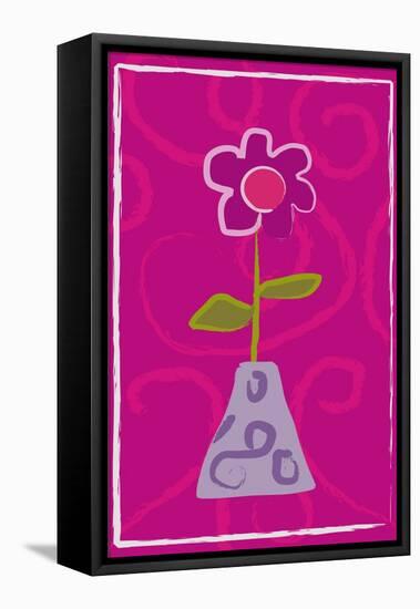 Purple Flower in a Vase-null-Framed Premier Image Canvas