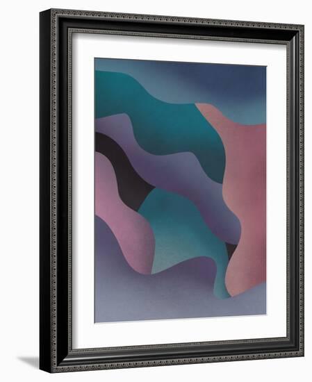 Purple Fluid Abstract-Little Dean-Framed Photographic Print