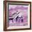 Purple Folk Art Barn-Cheryl Bartley-Framed Giclee Print