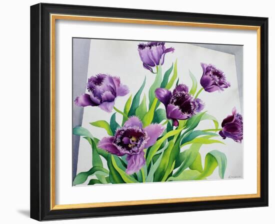 Purple Fringe Tulips-Christopher Ryland-Framed Giclee Print