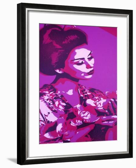 Purple Geisha-Abstract Graffiti-Framed Giclee Print