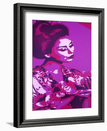 Purple Geisha-Abstract Graffiti-Framed Giclee Print