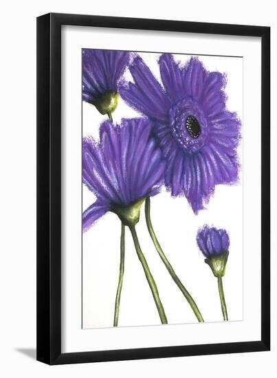 Purple Gerberas 2-Cherie Roe Dirksen-Framed Giclee Print