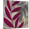 Purple Green Leaves 1-Kristin Emery-Mounted Art Print