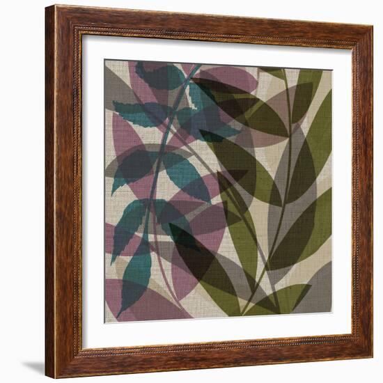 Purple Green Leaves-Kristin Emery-Framed Art Print