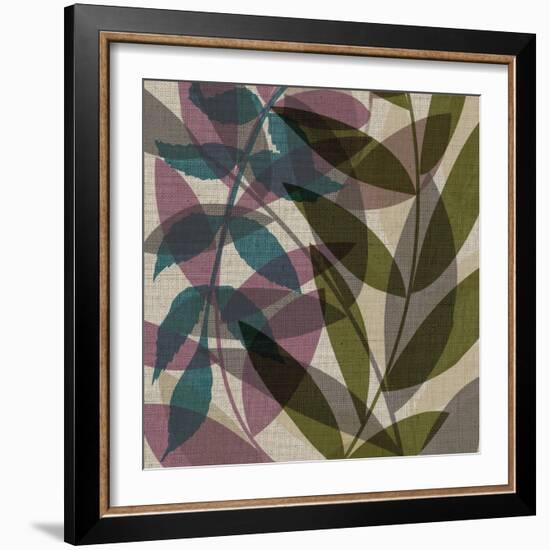 Purple Green Leaves-Kristin Emery-Framed Art Print