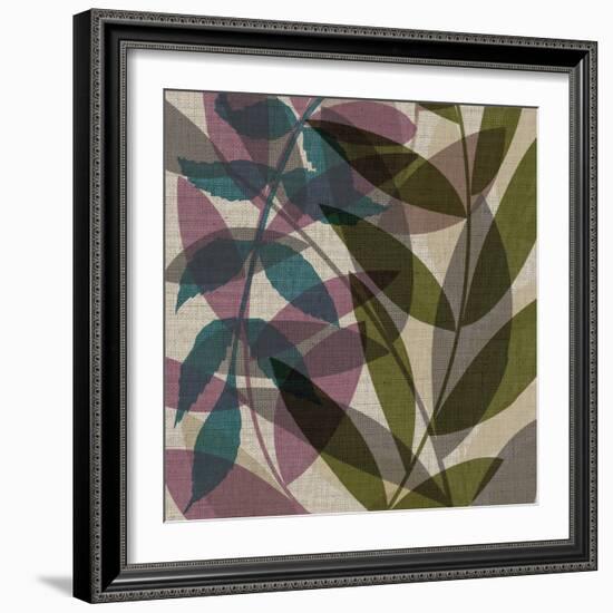 Purple Green Leaves-Kristin Emery-Framed Art Print