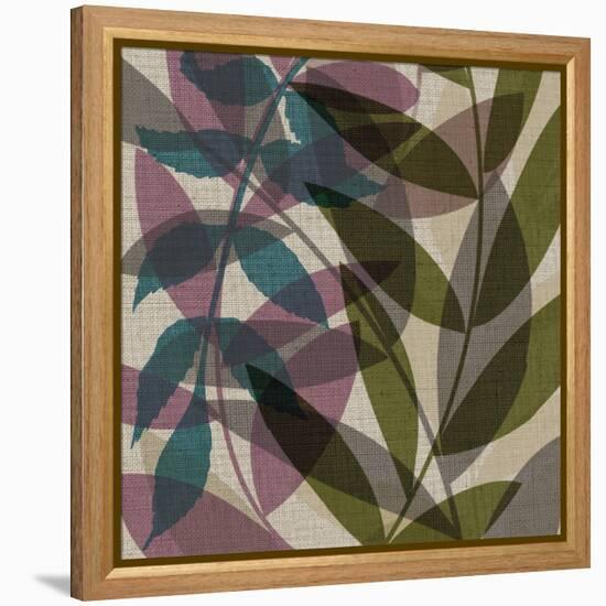 Purple Green Leaves-Kristin Emery-Framed Stretched Canvas