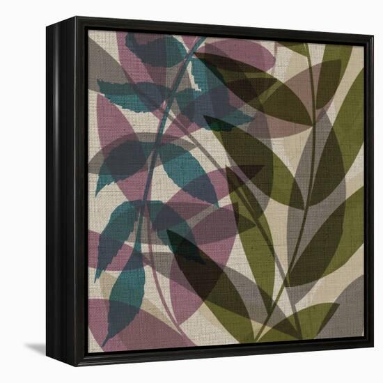 Purple Green Leaves-Kristin Emery-Framed Stretched Canvas