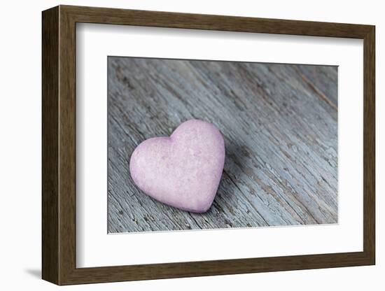 Purple Heart on Wood-Andrea Haase-Framed Photographic Print