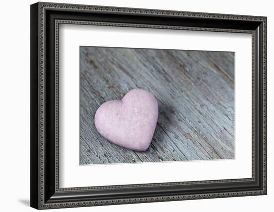 Purple Heart on Wood-Andrea Haase-Framed Photographic Print