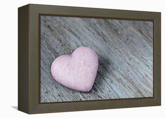 Purple Heart on Wood-Andrea Haase-Framed Premier Image Canvas