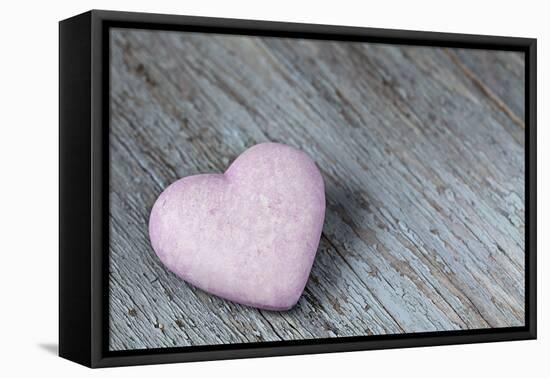 Purple Heart on Wood-Andrea Haase-Framed Premier Image Canvas