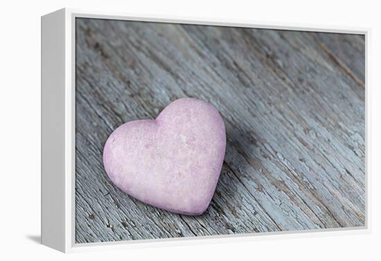 Purple Heart on Wood-Andrea Haase-Framed Premier Image Canvas