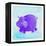 Purple Hippo-null-Framed Premier Image Canvas