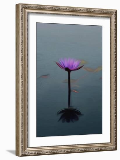 Purple Lily, 2021, (digital)-Scott J. Davis-Framed Giclee Print