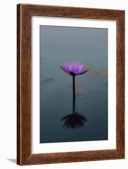 Purple Lily, 2021, (digital)-Scott J. Davis-Framed Giclee Print