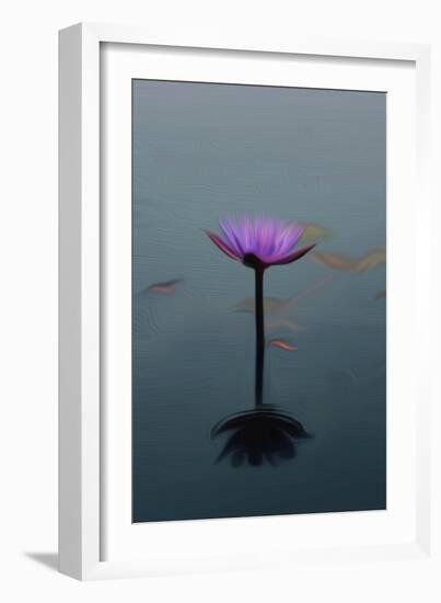 Purple Lily, 2021, (digital)-Scott J. Davis-Framed Giclee Print