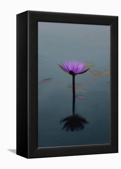 Purple Lily, 2021, (digital)-Scott J. Davis-Framed Premier Image Canvas