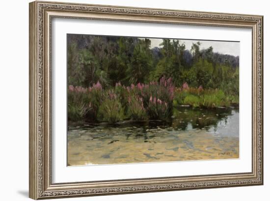 Purple Lustrife - Townsend's Pond-Michael Budden-Framed Giclee Print