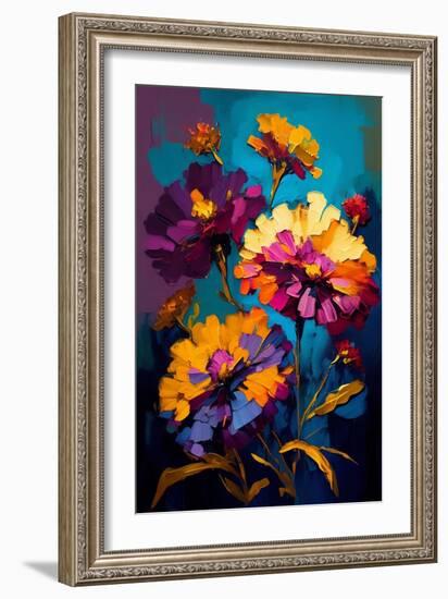 Purple Marigolds-Avril Anouilh-Framed Premium Giclee Print