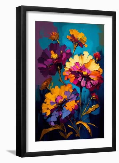 Purple Marigolds-Avril Anouilh-Framed Art Print