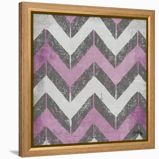 Purple Modele I-Elizabeth Medley-Framed Stretched Canvas