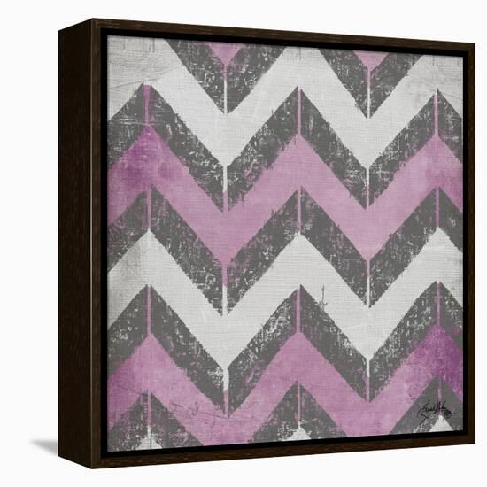 Purple Modele I-Elizabeth Medley-Framed Stretched Canvas