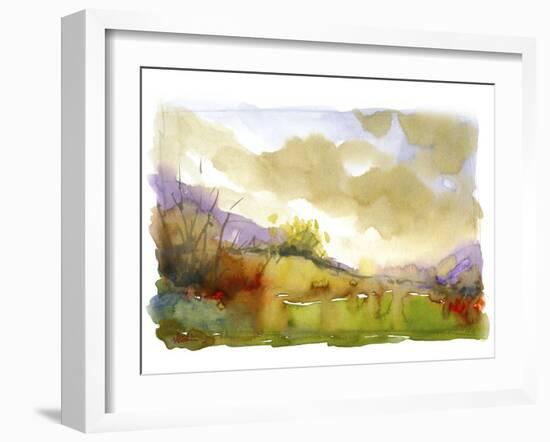 Purple Mountains-null-Framed Giclee Print