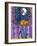 Purple Night Kitty Cat-sylvia pimental-Framed Art Print