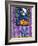 Purple Night Kitty Cat-sylvia pimental-Framed Art Print