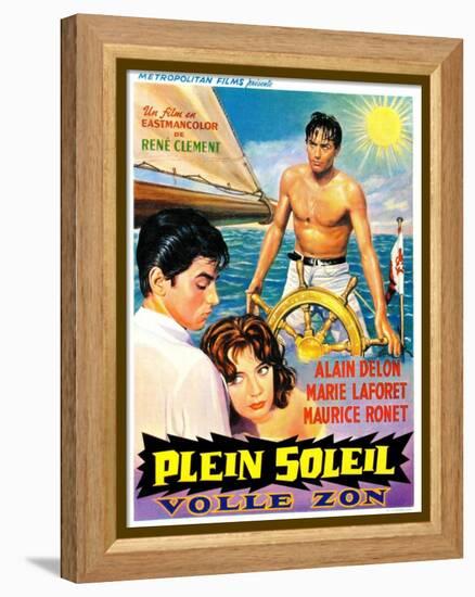 Purple Noon, Belgian Movie Poster, 1964-null-Framed Stretched Canvas