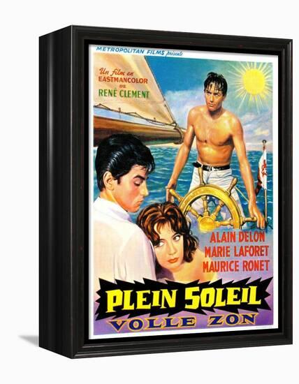 Purple Noon, Belgian Movie Poster, 1964-null-Framed Stretched Canvas