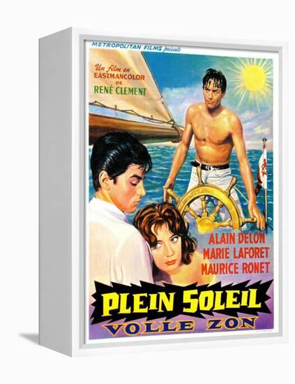 Purple Noon, Belgian Movie Poster, 1964-null-Framed Stretched Canvas