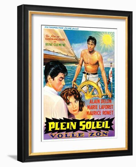 Purple Noon, Belgian Movie Poster, 1964-null-Framed Art Print