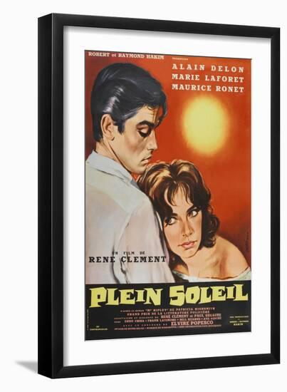 Purple Noon, French Movie Poster, 1964-null-Framed Premium Giclee Print