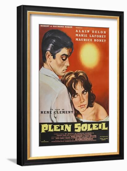 Purple Noon, French Movie Poster, 1964-null-Framed Premium Giclee Print