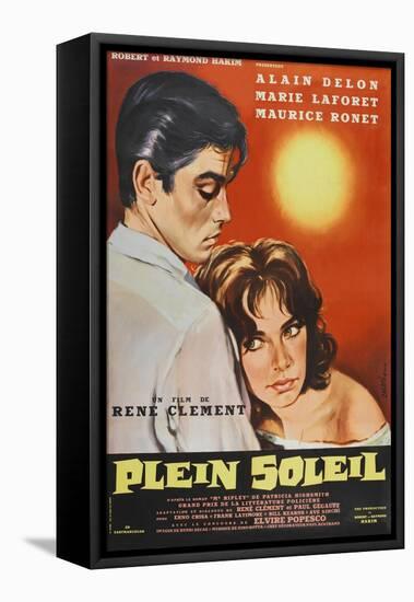 Purple Noon, French Movie Poster, 1964-null-Framed Stretched Canvas