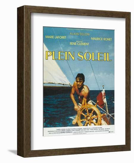 Purple Noon, French Movie Poster, 1964-null-Framed Premium Giclee Print