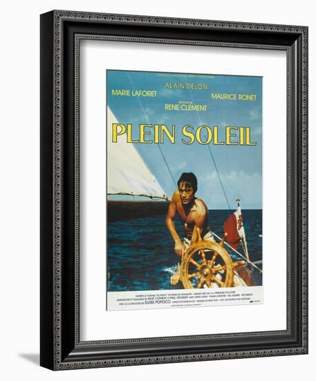 Purple Noon, French Movie Poster, 1964-null-Framed Premium Giclee Print