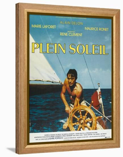 Purple Noon, French Movie Poster, 1964-null-Framed Stretched Canvas