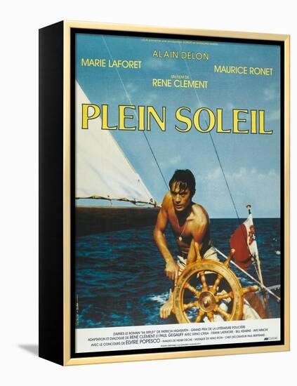 Purple Noon, French Movie Poster, 1964-null-Framed Stretched Canvas