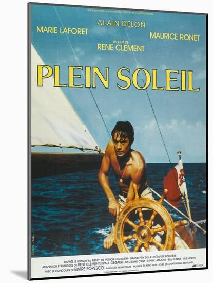 Purple Noon, French Movie Poster, 1964-null-Mounted Art Print