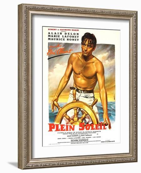 Purple Noon, French Movie Poster, 1964-null-Framed Art Print