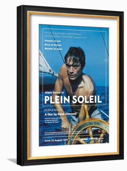 Purple Noon, UK Movie Poster, 1964-null-Framed Premium Giclee Print