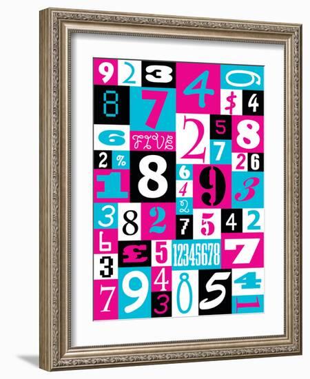 Purple Numbers-Philip Sheffield-Framed Giclee Print